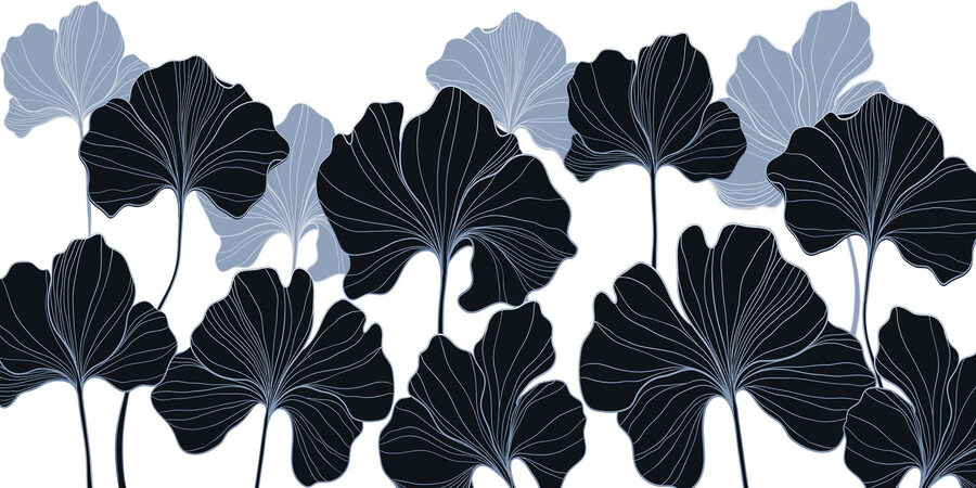 Elegant leaves in contrasting colors Elegant leaves in contrasting colors