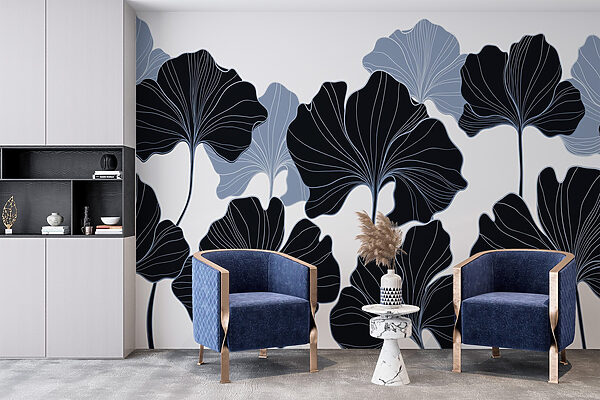 Elegant leaves in contrasting colors Elegant leaves in contrasting colors