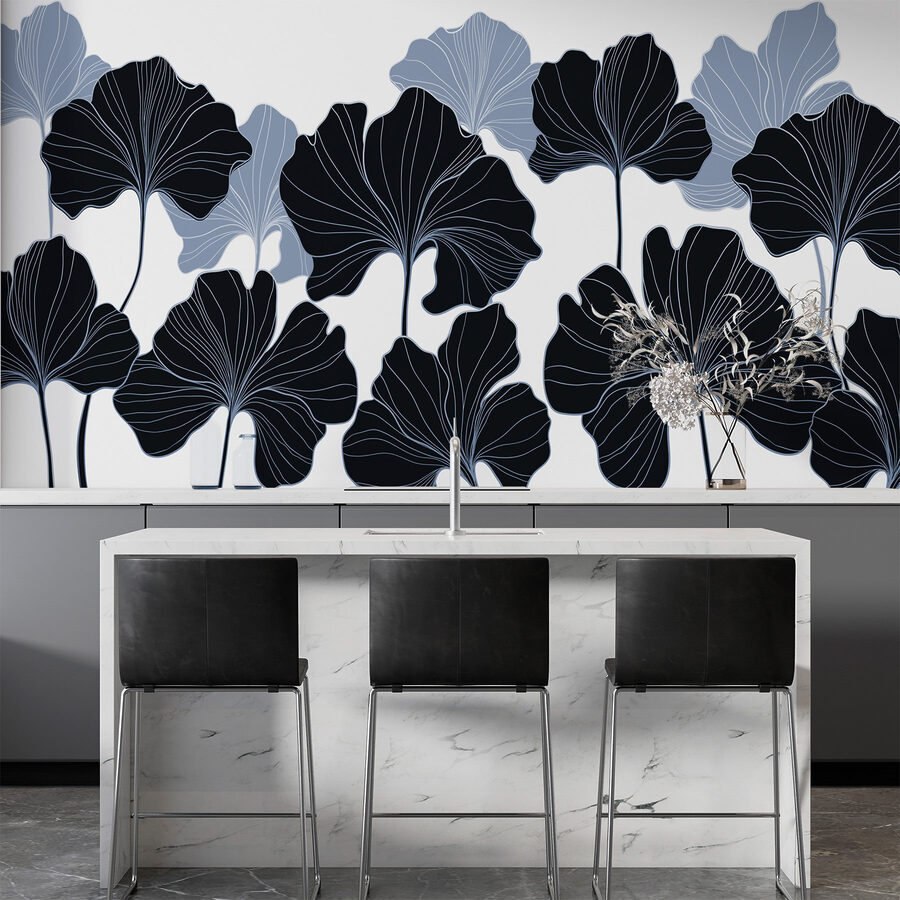 Elegant leaves in contrasting colors Elegant leaves in contrasting colors