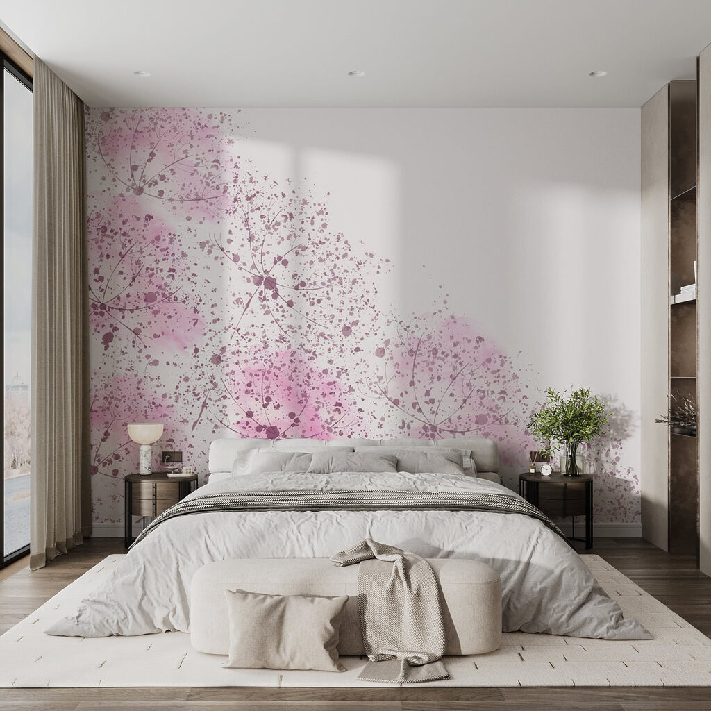 Pink flowers with purple spots Pink flowers with purple spots