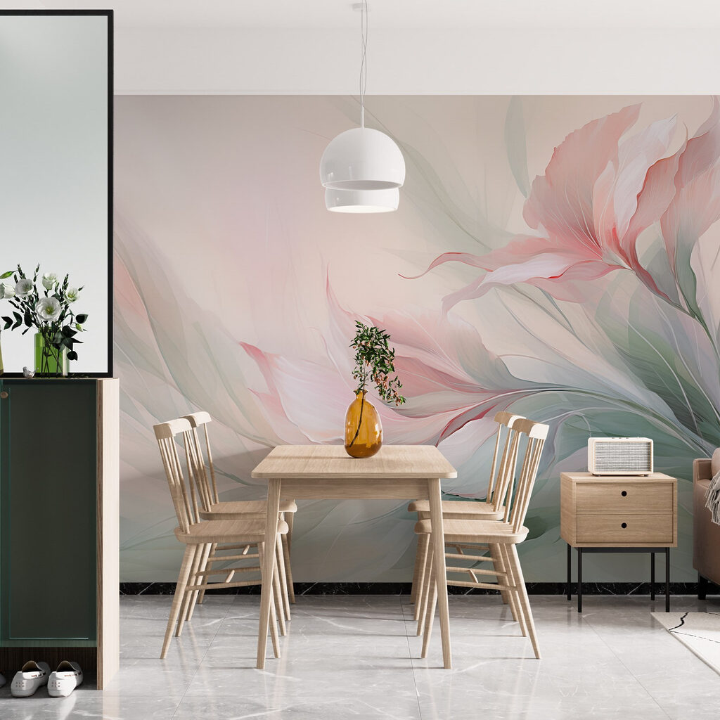 Painting of flowers and leaves Painting of flowers and leaves