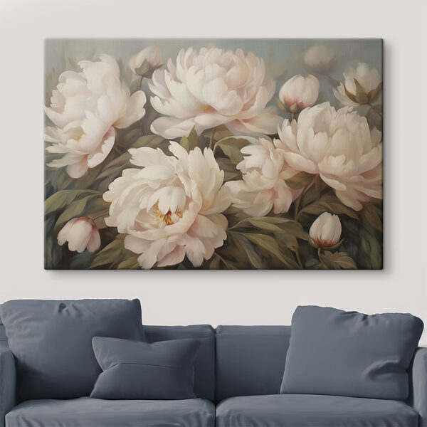 Painting of white flowers Painting of white flowers