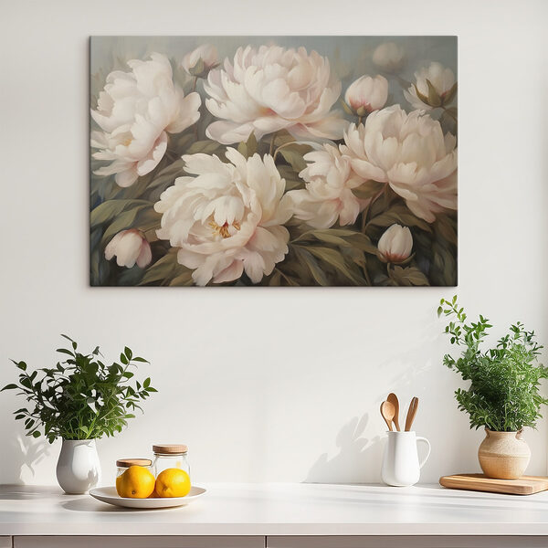 Painting of white flowers Painting of white flowers