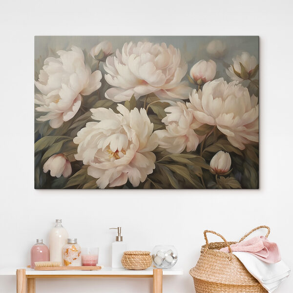 Painting of white flowers Painting of white flowers