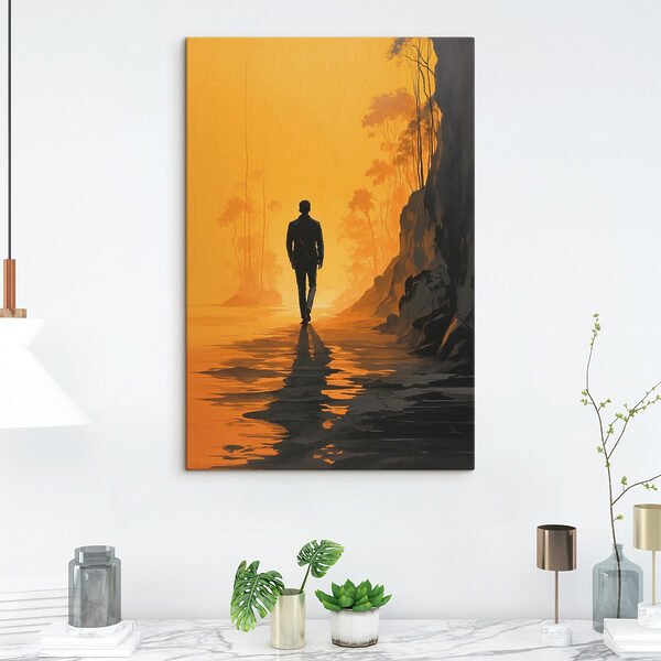 Man walking on a beach Man walking on a beach
