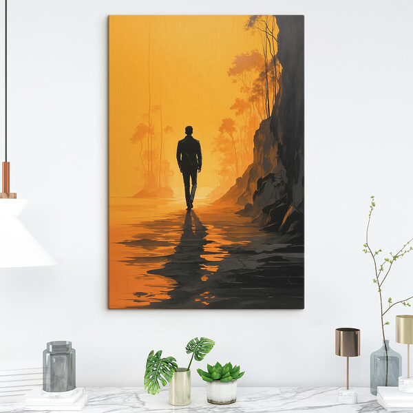 Man walking on a beach Man walking on a beach
