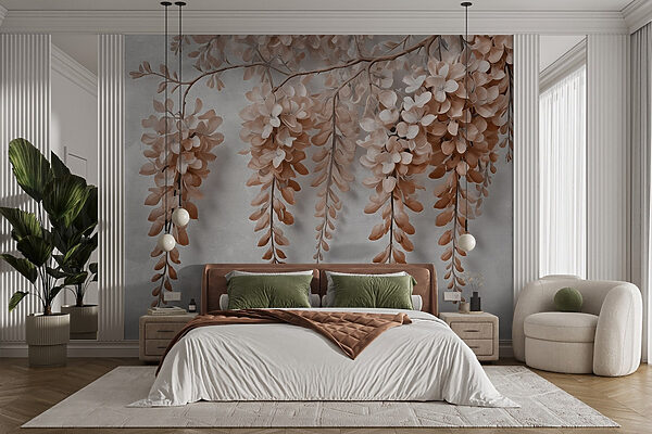 Фотошпалери Гілка з квітами на ній