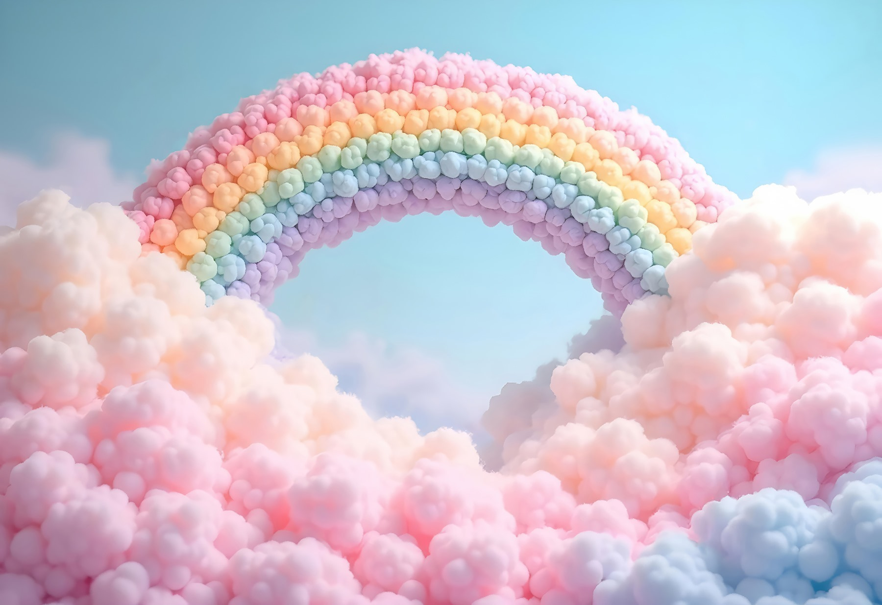 Rainbow made of clouds