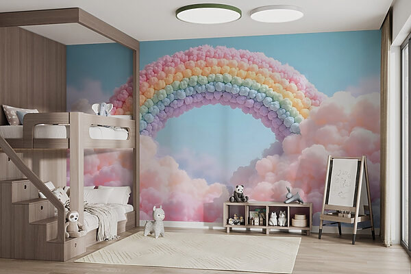 Фотошпалери Веселка з хмар