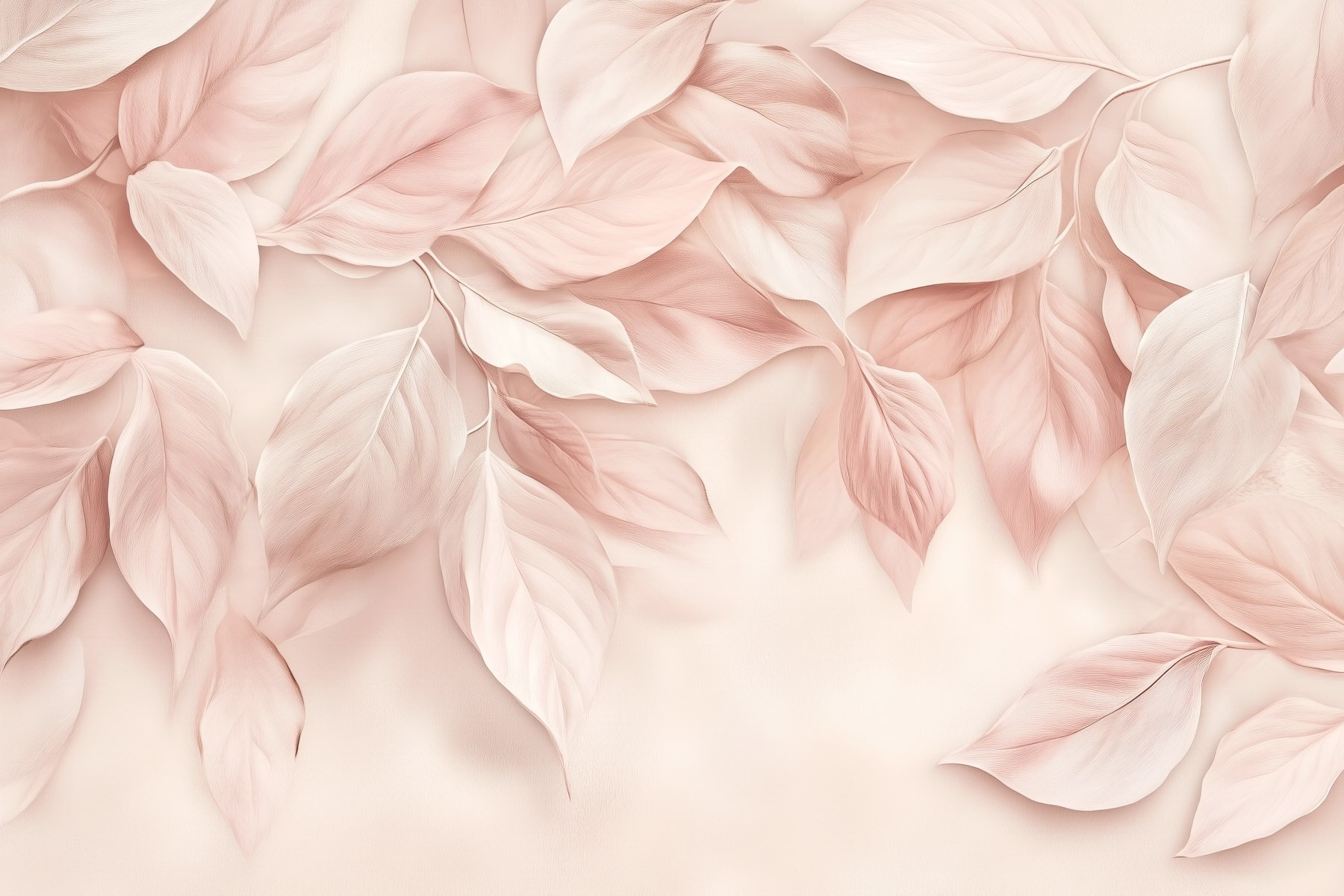 Delicate leaves in soft hues