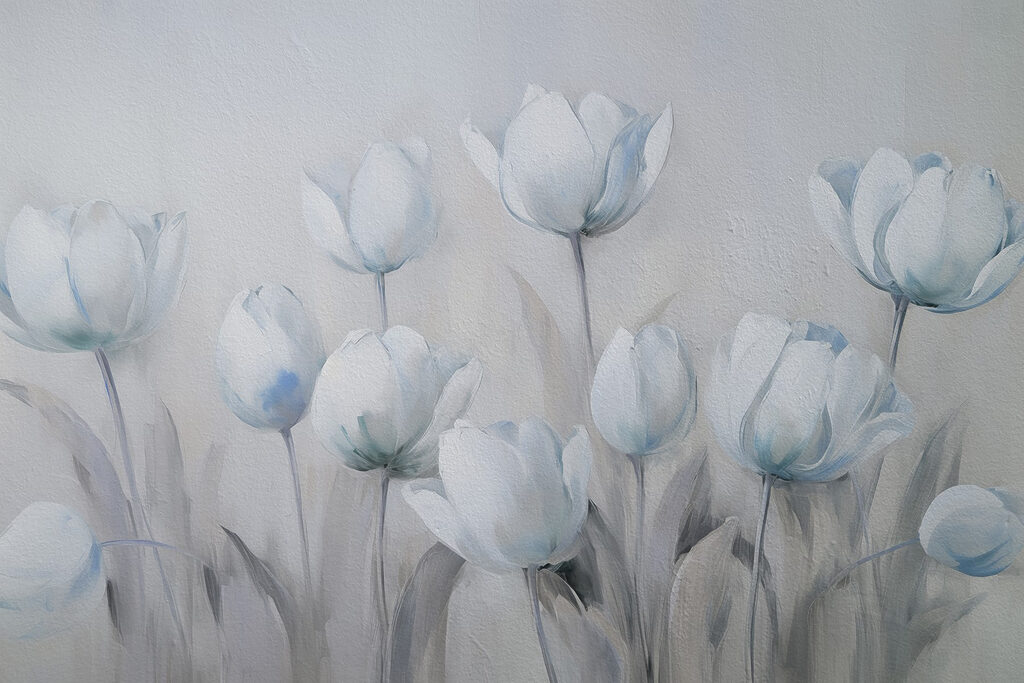 Painting of white flowers