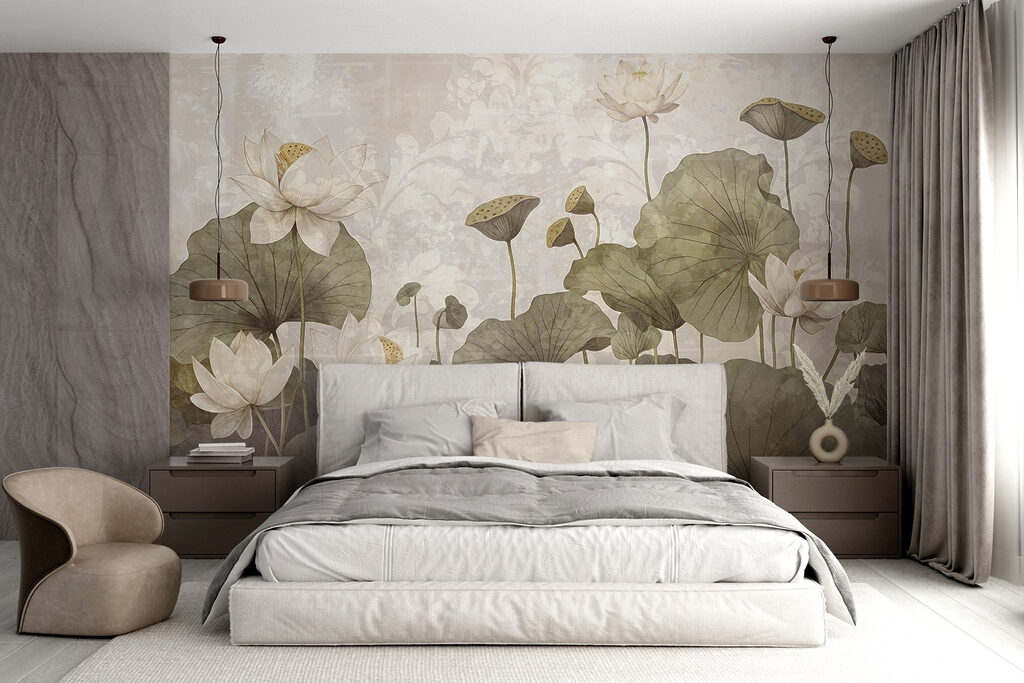 Delicate flowers in serene harmony