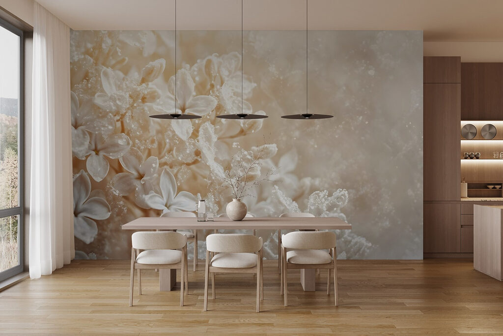 Delicate petals embrace morning dew