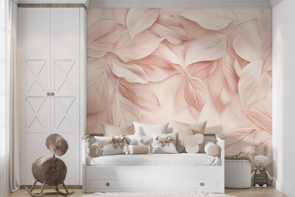 Delicate leaves in soft hues