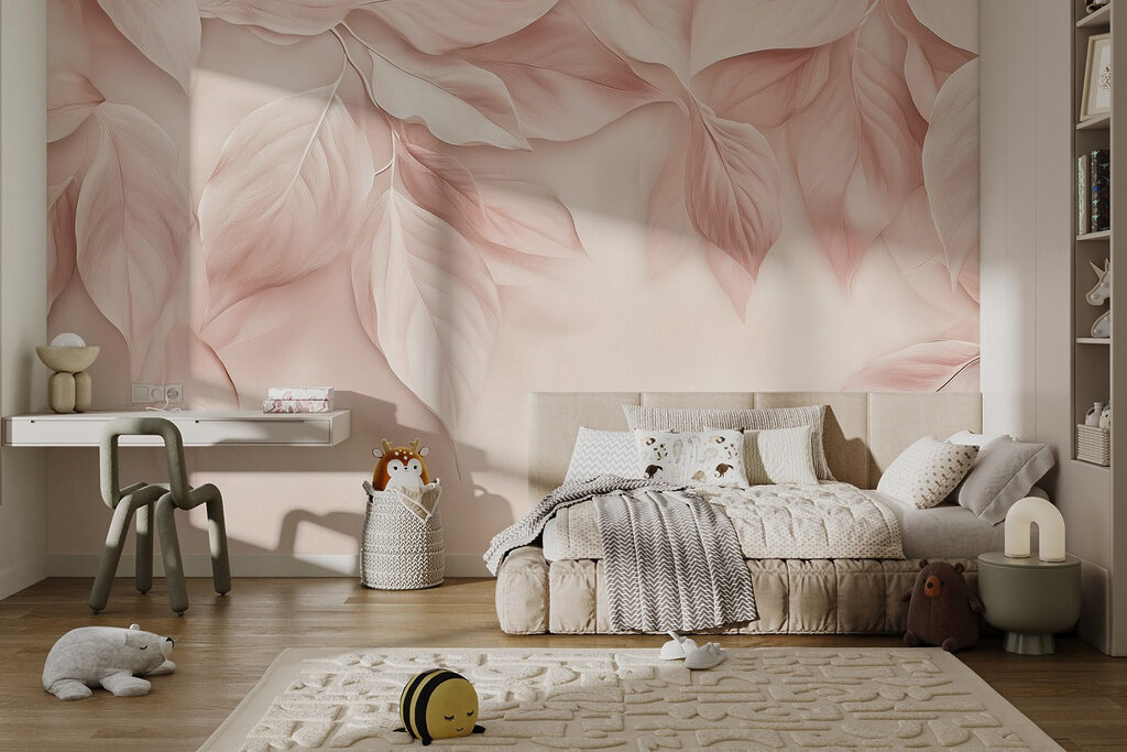 Delicate leaves in soft hues