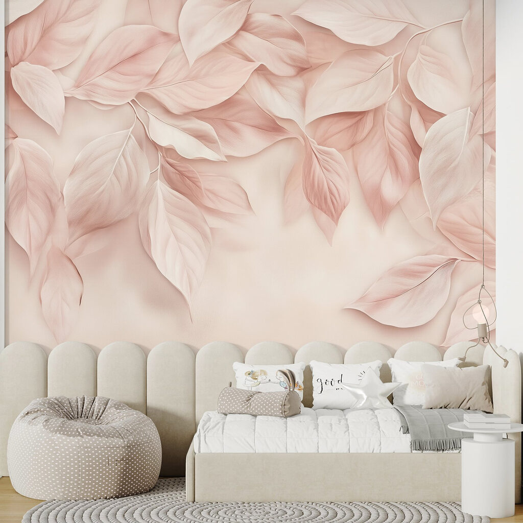 Delicate leaves in soft hues