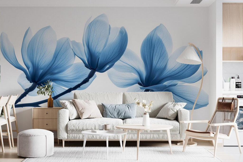 Delicate blue petals in gentle bloom Delicate blue petals in gentle bloom