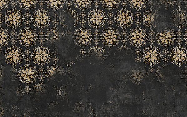Intricate patterns on a dark background