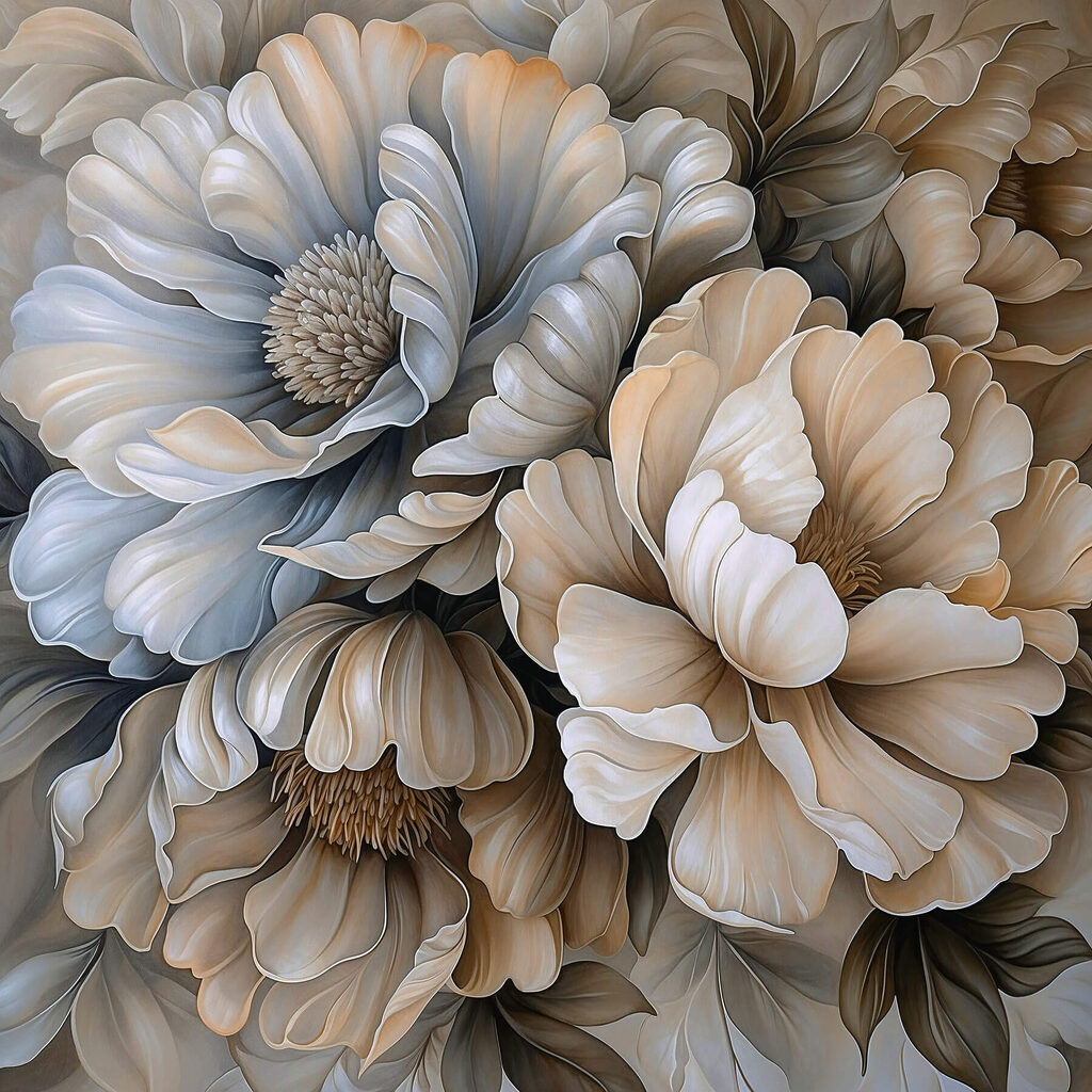 Delicate blooms in soft hues Delicate blooms in soft hues