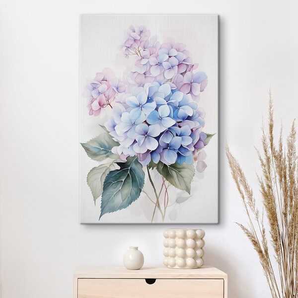 Painting of flowers on a white background Painting of flowers on a white background