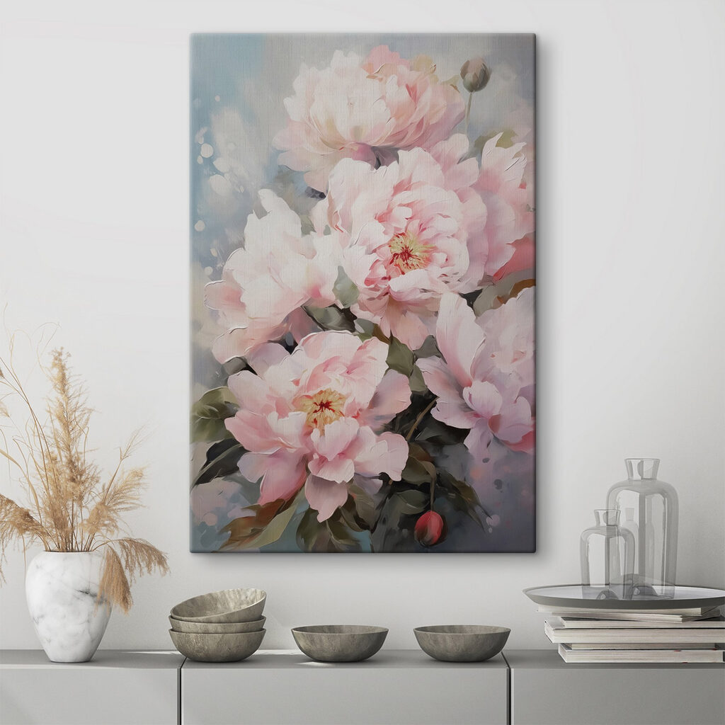 Painting of pink flowers Painting of pink flowers