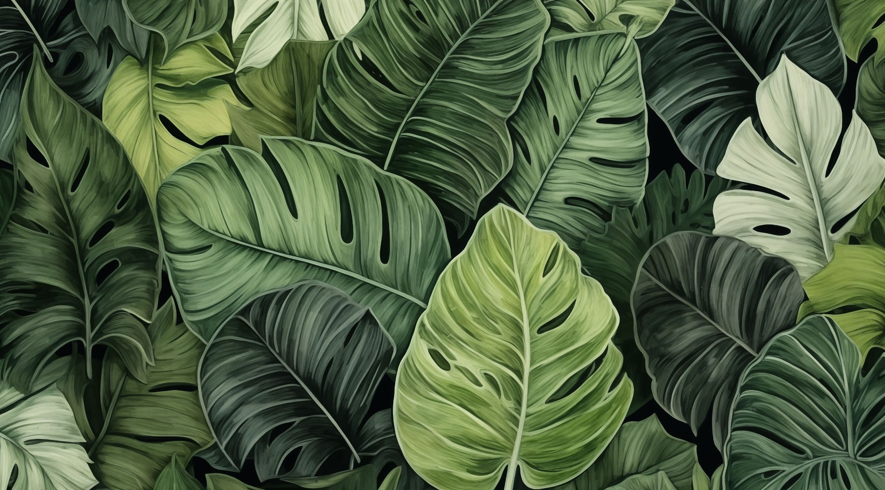 Group of green leaves