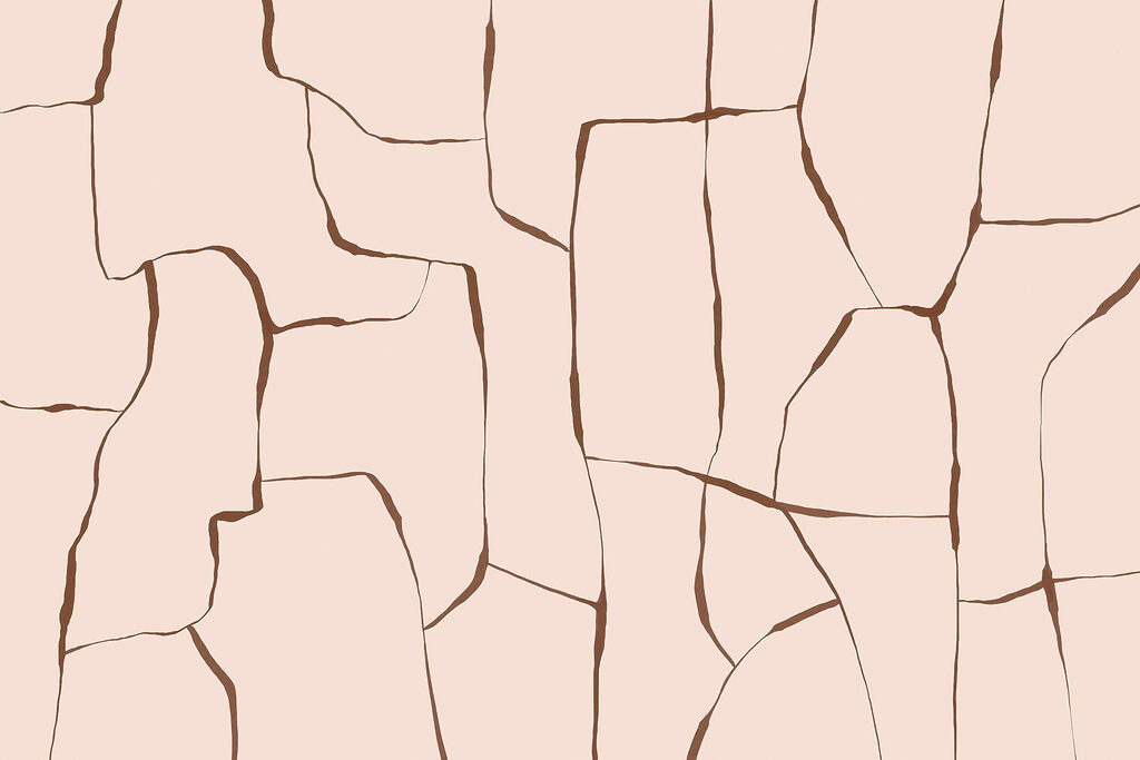 Cracked pattern in soft hues