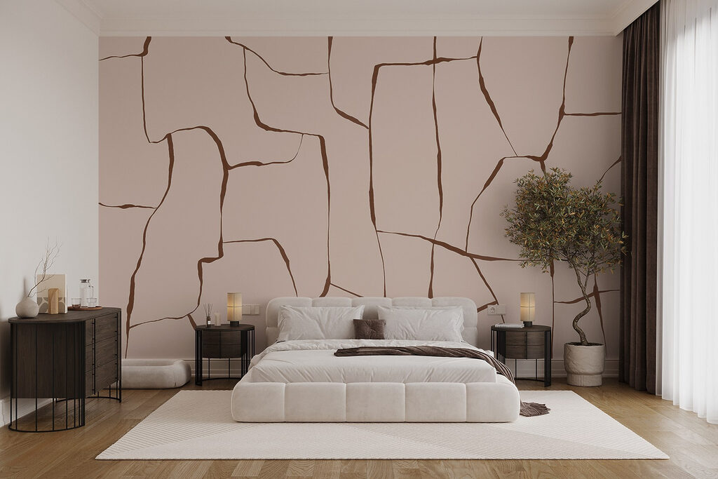 Cracked pattern in soft hues