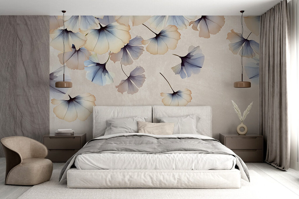 Falling petals in soft hues Falling petals in soft hues