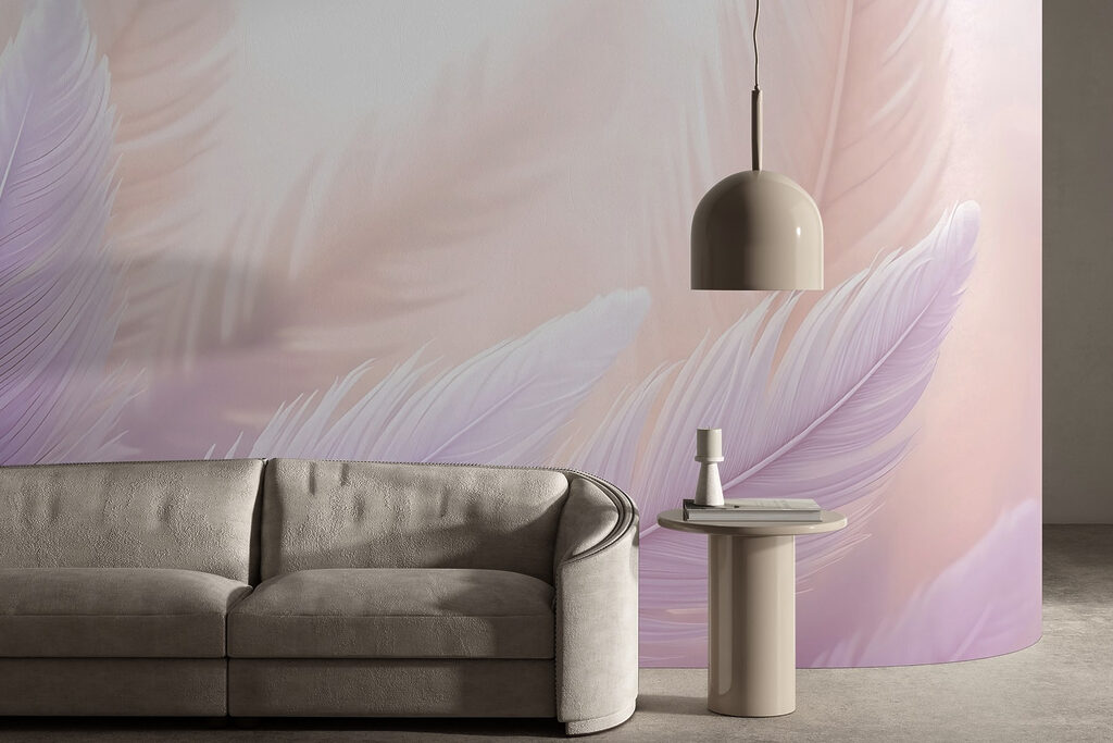 Delicate feathers in soft pastels Delicate feathers in soft pastels