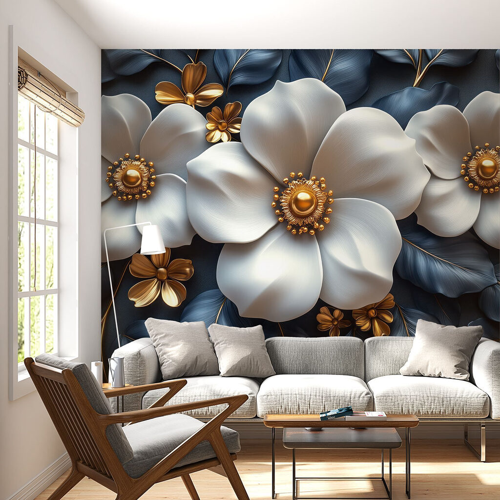 Elegant floral arrangement on textured background