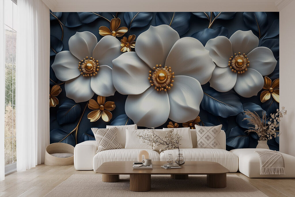 Elegant floral arrangement on textured background