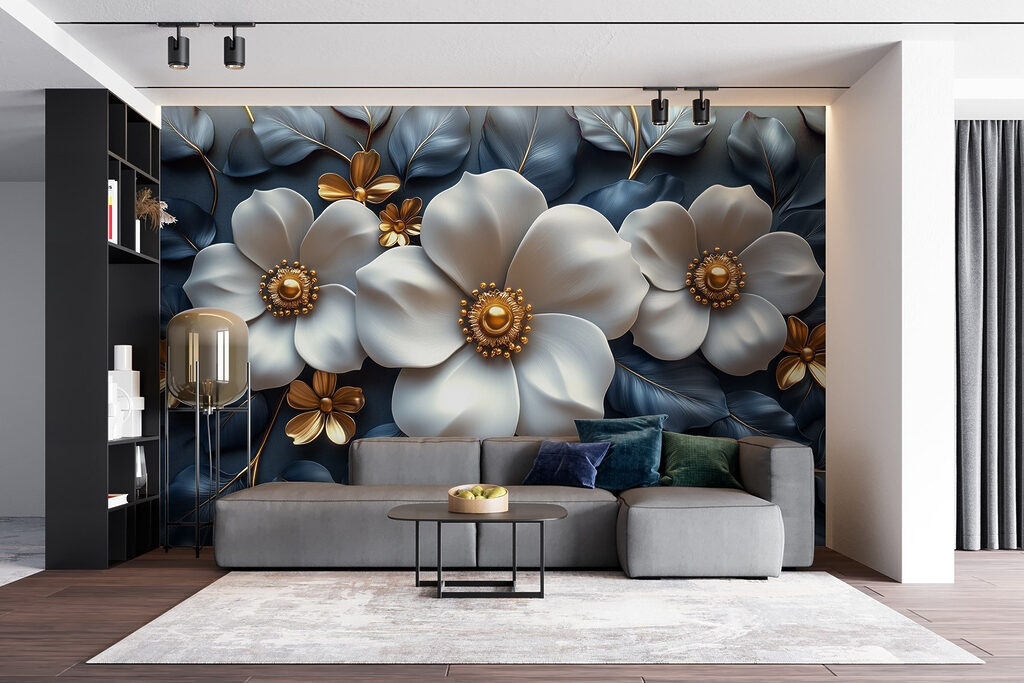 Elegant floral arrangement on textured background