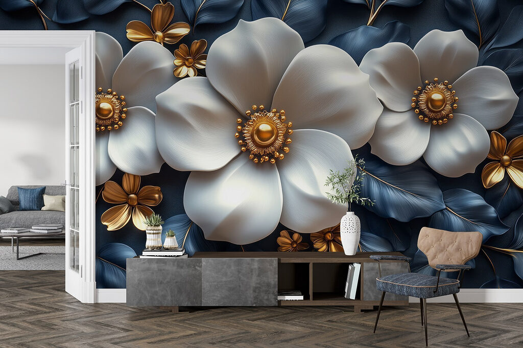 Elegant floral arrangement on textured background