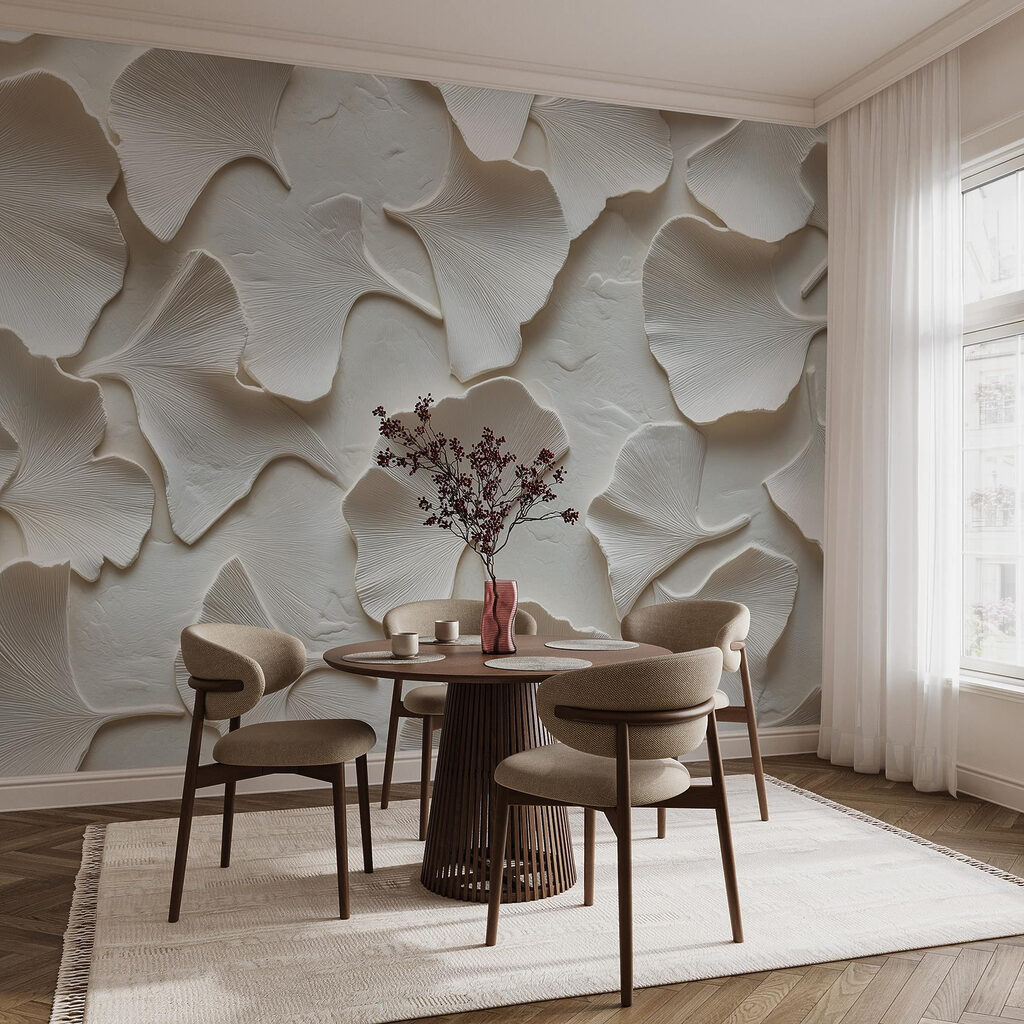 Group of white leaves