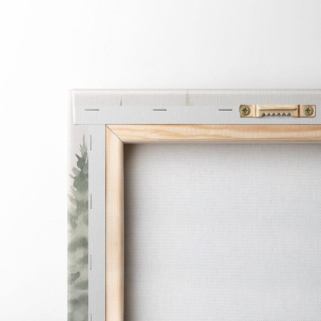 Watercolor of trees in a forest