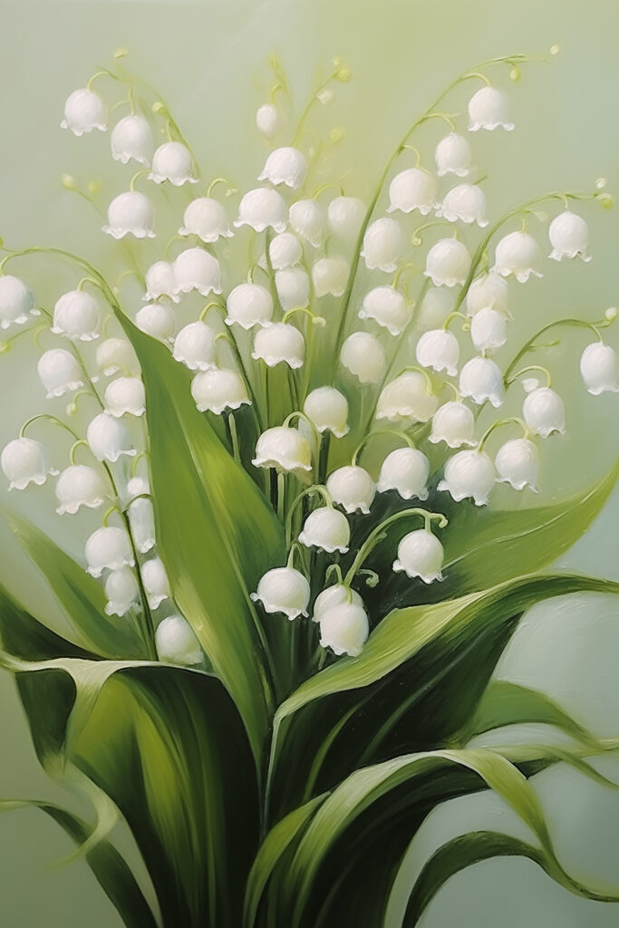 Painting of flowers and leaves Painting of flowers and leaves