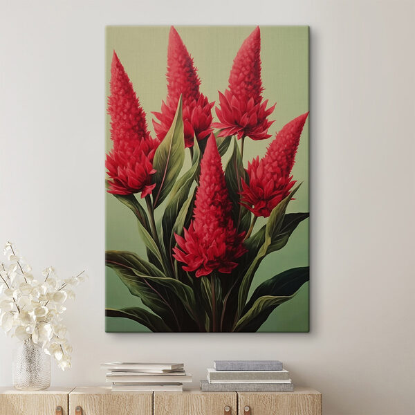 Painting of red flowers Painting of red flowers
