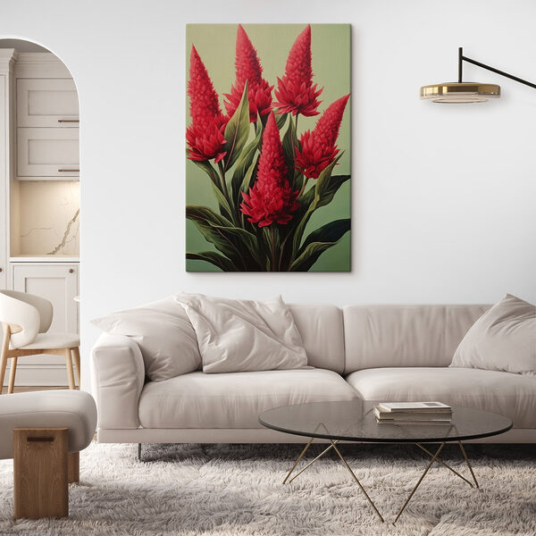 Painting of red flowers Painting of red flowers