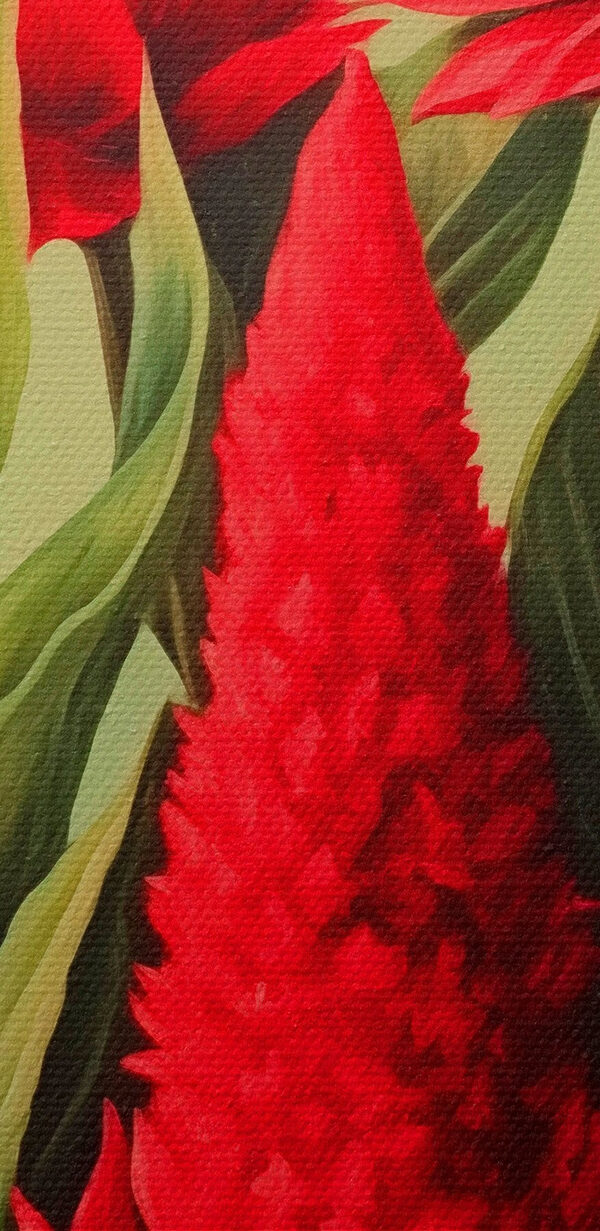Painting of red flowers Painting of red flowers