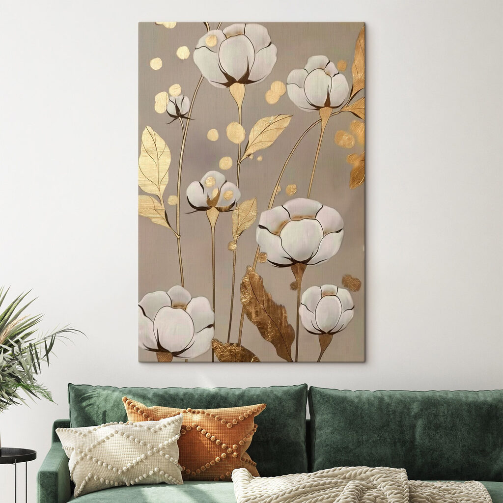 Painting of flowers and leaves Painting of flowers and leaves