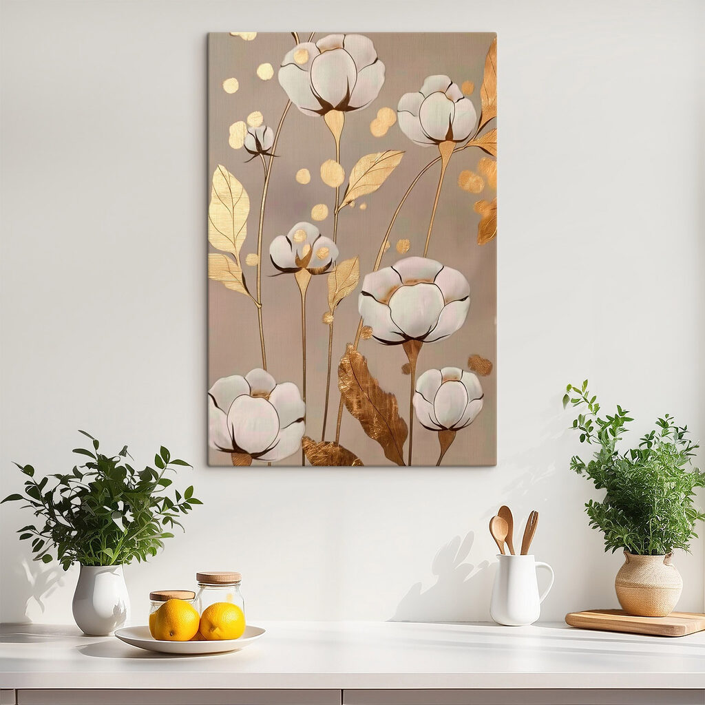 Painting of flowers and leaves Painting of flowers and leaves
