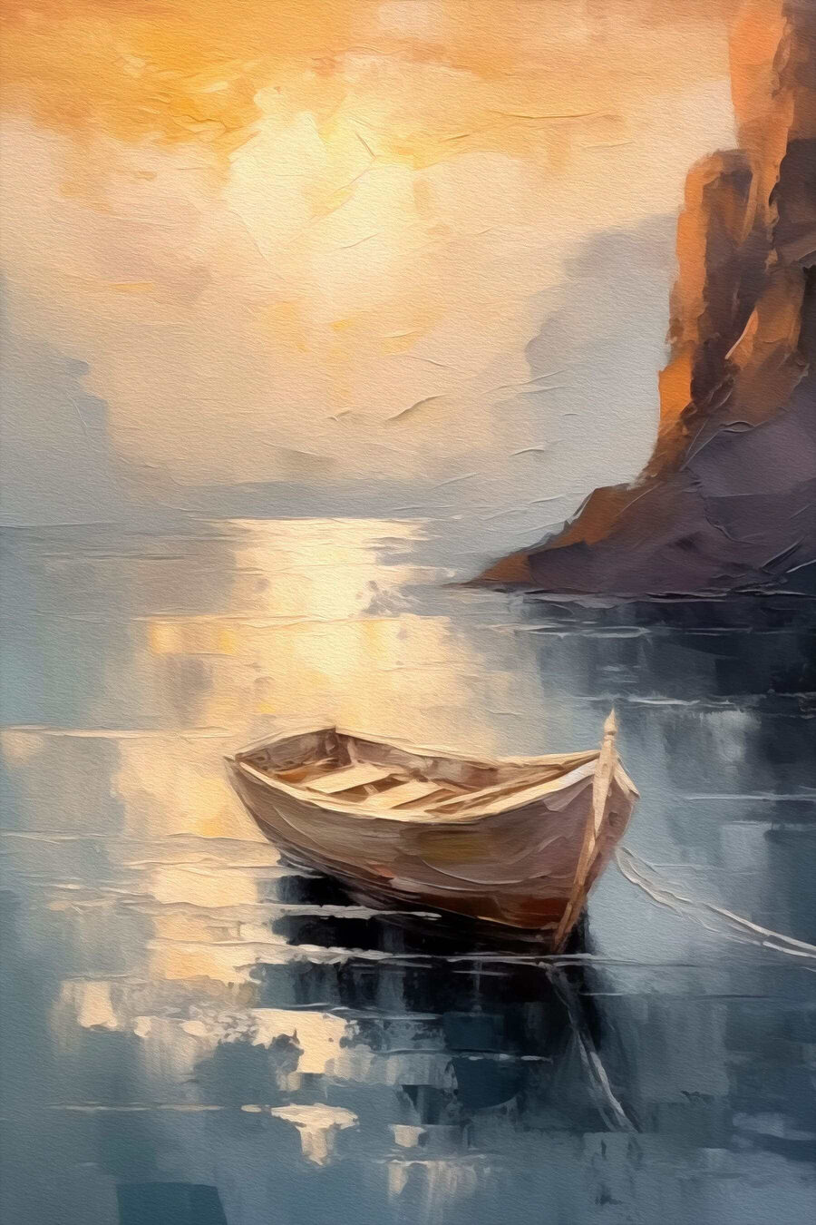 Малювання човна на воді