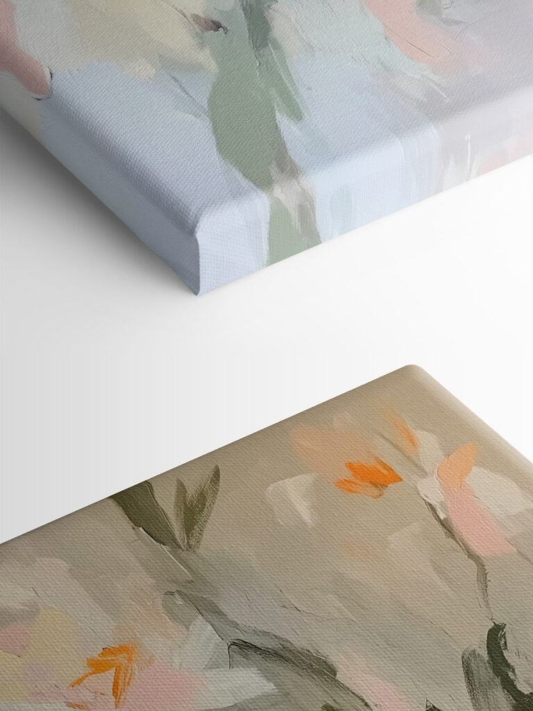 Painting of flowers on a wall