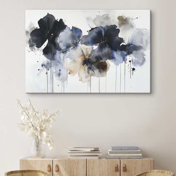Painting of flowers on a white background Painting of flowers on a white background