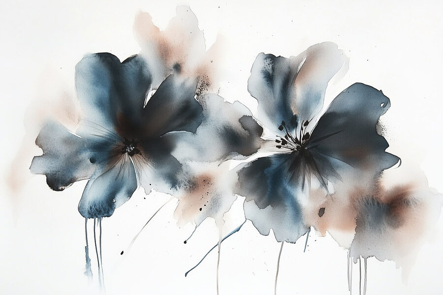 Watercolor painting of flowers Watercolor painting of flowers
