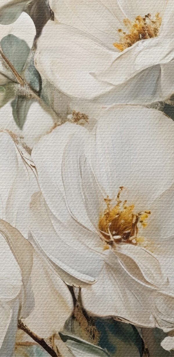 Painting of white flowers Painting of white flowers