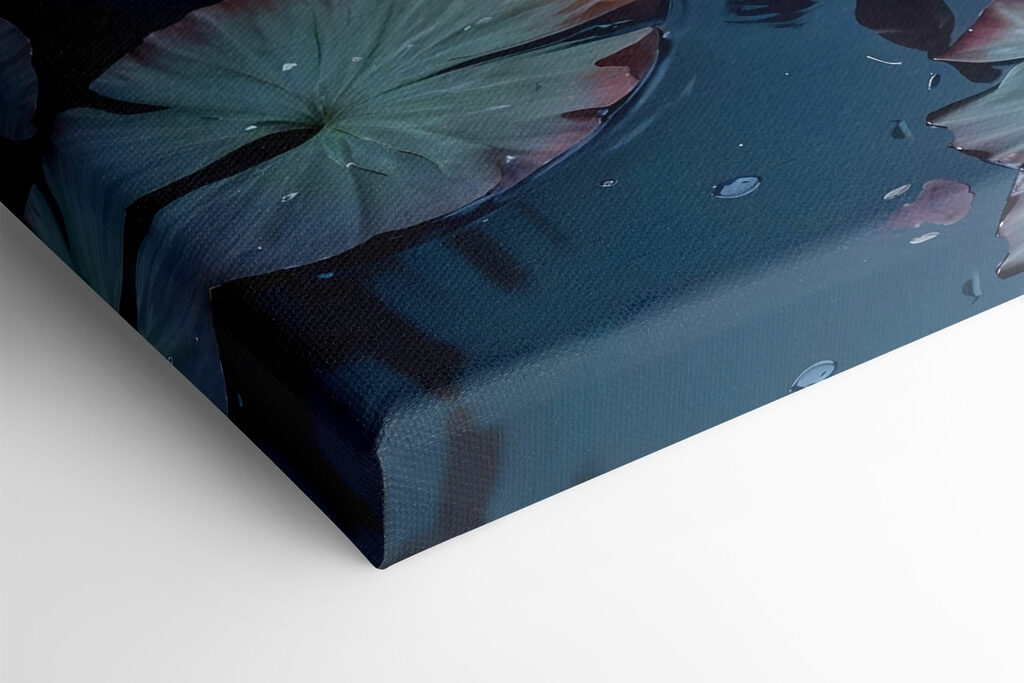 Group of white flowers in a pond