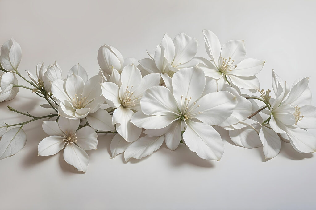 Group of white flowers Group of white flowers