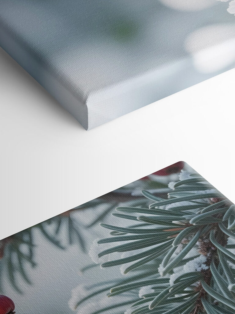 Winter berries amidst frosty branches